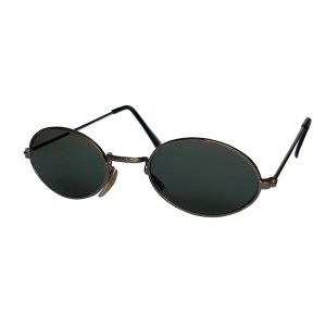 IE 054 Antique Silver, Classic metal oval sunglasses