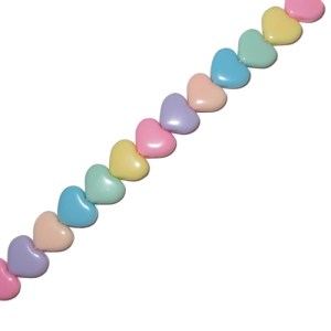 IEBEK Girls Rainbow Candy Hearts Bead Spectacle Chain